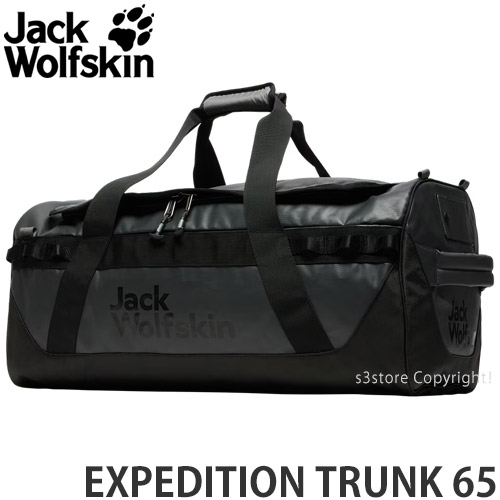 ジャック ウルフスキン JACK WOLFSKIN エクスペディション トランク EXPEDITION TRUNK 65 バッグ バックパック  3WAY トラベルバッグ ショルダーストラップ アウトドア BAG カラー:Black サイズ:65L | Ｓ３ＳＴＯＲＥ　ＳＴＹＬＥ