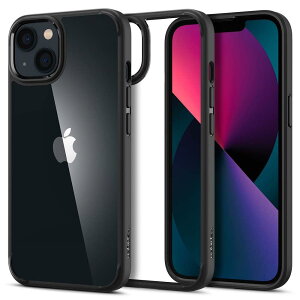 Spigen iPhone13Mini�P�[�X ���� �ϏՌ� �ČRMIL�K�i�擾 TPU �o���p�[�P�[�X 2�d�\�� ���菝�h�~ ���ϗ}�� ���C�����X�[�d�Ή� �E���g���E�n�C�u���b�h ACS03318 (�}�b�g�E�u���b�N)