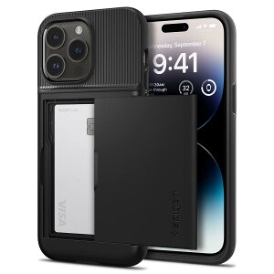 Spigen iPhone14Pro P[X J[h 蒠^ [P[X 2d\ ϏՌ ČRMILKi擾 h~ IC J[h |Pbg pXP[X XEA[}[ CS ACS04980 (ubN)