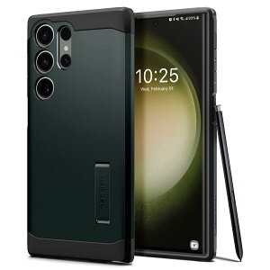 Spigen Galaxy S23 Ultra �P�[�X �ϏՌ� [ SC-52D | SCG20 ] �X�^���h�t�� �ČRMIL�K�i�擾 �ϏՌ� �O�w�\�� �X�}�z�X�^���h �J�����ی� ���h�~ �Ռ� �z�� Qi�[�d ���C�����X�[�d �^�t�E�A�[�}�[ ACS05625 (�A