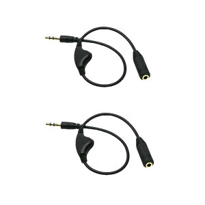 YFFSFDC 3.5mm wbhz P[u 30cm {[ _Ct 򉻖h~ CzR[h I[fBIP[u 2 (ubN)