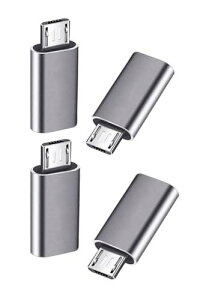 YFFSFDC }CNUSBϊA_v^[ ^CvC Micro USB ϊA_v^ 4 Type C X to Micro USB IX ϊRlN^ [dƃf[^] GalaxyANexusAXperiaAHUAWEIMicro USBݔΉ (Vo[)