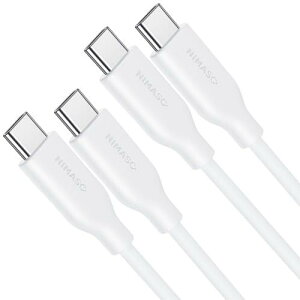 NIMASO USB-C & USB-C P[u 100W VRfލ̗p USB PDΉ 5A}[d USB2.0 ^Cvc P[u iPhone 15/15 Pro/15 Promax/iPad Pro/mini6/MacBook/MacBook Air/MateBookΉ (1+2m) type-c P[u NCA24A1015