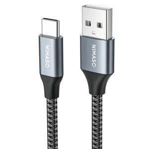NIMASO USB Type C �P�[�u�� 2m�yQC3.0�Ή� 3A�}���[�d�z �^�C�vc �[�d�P�[�u�� iPad Pro�ASony�AGalaxy�AHuawei ���̑�Android �� USB-C �@��Ή� NCA20L170