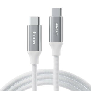 NIMASO USB C Type C P[u yPDΉ 100W/5A }[d 2mz^Cvc P[u MacBookAiPad Pro (2018,2020)AGalaxytype c@Ή  zCg NCA23L986