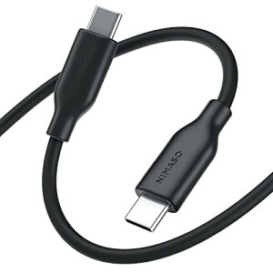 NIMASO USB C P[u yPDΉ ő60W/3A}[dzf[^] Type C to Type C P[u fh~ ^Cvc P[u MacBook/iPad Pro/Air/mini/Galaxy/Sony/PixelȂǂ̋@Ή (0.3m) NCA23C650