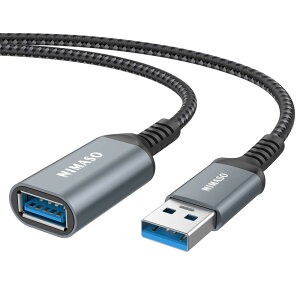 NIMASO USB 延長 ケーブル USB3.0規格 1.0m タイプAオス - タイプAメス USB延長 コード
