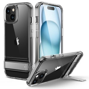 ESR iPhone 15 �P�[�X ���^���L�b�N�X�^���h�P�[�X 3way�X�^���h���[�h �ČRMIL�K�i�̗����h�~ ���C�����X�[�d�Ή� �X���� �w�ʃJ�o�[ �B��L�b�N�X�^���h�t�� �N���A Boost�V���[�Y