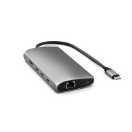 Satechi V3 マルチ USB-C ハブ 8-in-1 (スペースグレイ) 8K HDMI 出力, USBC PD充電 85W, イーサネット, …