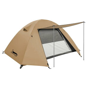 DesertFox テント 2-3人用 4000mm耐水圧 ドームテント 前室あり キャンプテント コンパクト軽量 撥水加工素材 二重層構造 4シーズン 簡単設営 超軽量 UVカット 自立式 通気防風防雨 ツーリングドー