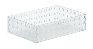 ライクイット (like-it) 収納ボックス キッチン 収納ケース ブリックス 210 ミドル M 約幅14x奥21x高6.3cm クリア 日本製 9002 積み重ねできる 小物収納