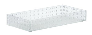 ライクイット (like-it) 収納ボックス キッチン 収納ケース ブリックス 280 ミドル M 約幅14x奥28x高6.3cm クリア 日本製 9003 積み重ねできる 小物収納 冷蔵庫収納 野菜収納 立てる収納 冷凍庫収納