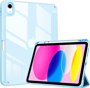 ProCase iPad 11����/10���� �P�[�X iPad�iA16�j11�C���` 2025/10.9�C���` 2022�ʗp A2696 A2757 A2777 �y�����[ �ϏՌ� �O�܂� �X�^���h �X�}�[�g�J�o�[�i�X�J�C�u���[�j