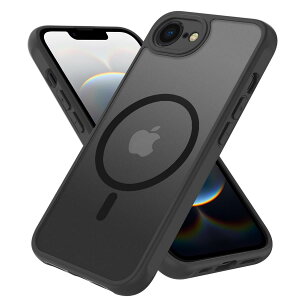 PinLiSheng iPhone 16e �P�[�X ������ �}�b�g�� MagSafe�Ή� �ČRMIL�K�i �ϏՌ� ���΂݂Ȃ� �X�g���b�v�z�[���t�� �}�O�Z�[�t�Ή� ���C�A���X�[�d�Ή�(�u���b�N, iPhone 16e)