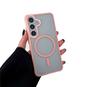 ZTOFERA for Samsung S24 Plus/Samsung S25 Plus �}�O�l�e�B�b�N �P�[�X, �݊��� �� �}�O�Z�[�t ���C�����X �[�d, ���� �A���`�X�N���b�` �N���A �o�b�N �ϏՌ� TPU �o���p�[ �d�b �J�o�[ - �s���N