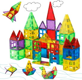 MAGBLOCK 66ピース マグネットブロック 磁石ブロック 子供 知育玩具 人気 磁気おもちゃ 小学生 女の子 男の子 おもちゃ 誕生日 入園 クリスマスプレゼント