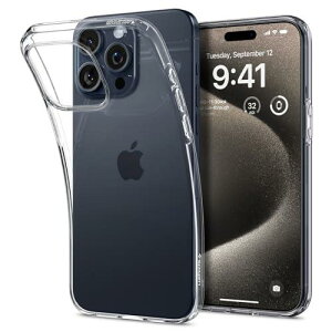 Spigen �y�n��18�N�̋Z�p�́z iPhone 15 Pro Max �P�[�X �N���A �o���p�[ �y�� �ČRMIL�K�i ���L�b�h�E�N���X�^�� ACS06557 (�N���X�^���E�N���A)