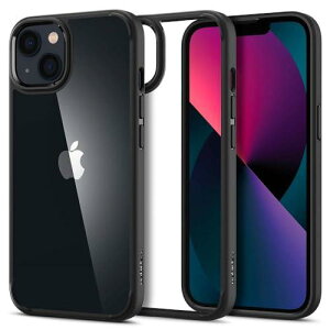 Spigen iPhone 13 �P�[�X �N���A �ϏՌ� ���ϖh�~ TPU �o���p�[�P�[�X 2�d�\�� �ČRMIL�K�i�擾 ���菝�h�~ ���C�����X�[�d�Ή� �E���g���E�n�C�u���b�h ACS03523 (�}�b�g�E�u���b�N)