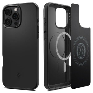 Spigen yn18N̋ZṕziPhone 16 Pro P[X MagSafeΉ }Olbg ČRMILKi }bg ^ VEtBbgE}OtBbg ACS08106 (ubN)