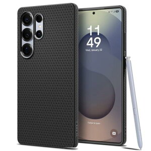 Spigen �y�n��18�N�̋Z�p�́z Galaxy S25 Ultra �P�[�X �ϏՌ� ���^ �d��35g �X�g���b�v�z�[���t�� �ČRMIL�K�i�擾 �J�����ی� ���h�~ �Ռ��z�� ���L�b�h�E�G�A�[ ACS08953 (�}�b�g�E�u���b�N)
