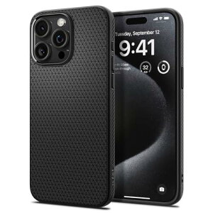 Spigen �y�n��18�N�̋Z�p�́z iPhone 15 Pro Max �P�[�X �}�b�g �\�t�g �ČRMIL�K�i �ϏՌ� ���C�����X�[�d ���L�b�h�E�G�A�[ ACS06562 (�}�b�g�E�u���b�N)
