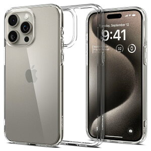 Spigen �y�n��18�N�̋Z�p�́z iPhone 15 Pro Max �P�[�X �N���A �X�g���b�v�z�[�� �ČRMIL�K�i �E���g���E�n�C�u���b�h ACS06565 (�N���X�^���E�N���A)