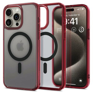 Spigen yn18N̋Zṕz iPhone 15 Pro Max P[X  MagSafeΉ ČRMILKi EgEnCubhE}OtBbg ACS07056 (tXgEfB[vEbh)