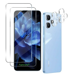 �y2+2���Z�b�g�z �Ή� Xiaomi Redmi 12 5G �K���X�t�B���� (2��) + �J�����ی�t�B���� (2��) �y���{���f�ވ��Ɏq���z �p Redmi 12 �t�B���� �����K���X�ی�t�B���� �d�x9H �ϏՌ� ��U�h�~ �w��h�~ �S