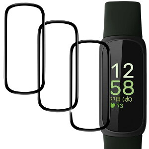 �Ή� Fitbit inspire3 �t�B���� 3���Z�b�g PET������ �S�ʕی� �X�}�[�g�E �H�b�` �p Fitbit inspire 3 �t���ی�t�B���� �������� �ϏՌ� ���h�~ �����ߗ� �����z�� �w��h�~ �C�A�[�� �^�b�`���x �Y�f