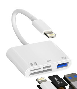 �J����������SD�J�[�h���[�_�[ iPhone�Ή� Lightning�I�X����USB���X OTG�A�_�v�^�[ Micro TF�d���[�d�X�v���b�^�[ �[�d�R�l�N�^�[ Apple iPad 12 11 xs xr x�J�����p