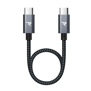 RAMPOW USB Type C �P�[�u�� �Z���y20CM �� �����^�ѕ֗�/PD3.0&QC3.0�������[�d�z�����f�[�^�]���Ή� ���ϋv�i�C���� usbc usbc �P�[�u�� iPhone17/Air/16/16e/15 �[�d MacbookPro/iPad Pro&Air/Google Pixel/Galaxy/Sony�Ȃ�Ty