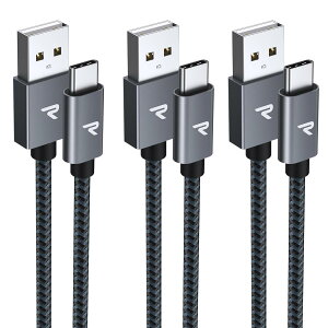 �y1m+2m+3m 3�{/���zRAMPOW usb c �P�[�u�� �^�C�vc �P�[�u�� 15W�}���[�d QuickCharge3.0�Ή� USB2.0�K�i iPhone17/Air/16/16e/15 �[�d Sony Xperia/Samsung/Asus Zenfone/Fujitsu Arrows/PS5�R���g���[���[ �^�C�vc���@��Ή� ��