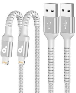 ���C�g�j���O�P�[�u��1M MFi�F�� iphone �[�d�P�[�u�� �}���[�d ���ϋv �f�[�^�]�� �f���h�~�����ӂ���R�[�h Apple iPhone 14 13 12 11 Pro Max XS XR X 8 7 6 5 Plus iPad iPod�e��Ή� 2�{