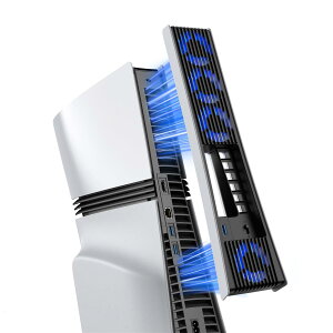 KIWIHOME PS5 PRO�p ��p�t�@�� �l�̂ӂ���&36�u���[�h PS5 Pro ��p �΍� ps5 pro ���Ӌ@�� �������x���o ���������\ LED���C�g�t�� ��p�t�@�� USB 3.0 �ᑛ�� �M�΍� ps5 Pro �A�N�Z�T���[ �v���C�X�e