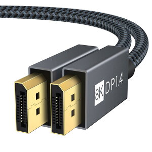 iVANKY 8K �Q�[�~���O DisplayPort �P�[�u�� 2m DP 1.4 �f�B�X�v���C�|�[�g �P�[�u�� 240hz�Ή� 8K/60Hz 4K/144Hz HDR �Ή� HDCP2.2 HDCP1.4 �҂ݍ� �O���[ ���j�^�[�p