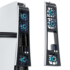 NEWDERY PS5 Pro�p ��p�t�@�� USB 3.0�|�[�g �O�i�K���� �v���X�e5 Pro�p ��p�t�@�� ���Ӌ@�� �A�N�Z�T���[ �ᑛ�� �M�΍� �������x���o RGB���C�g�t�� �v���X�e5 Pro �f�B�X�N�ʏ��/�f�W�^���őΉ�