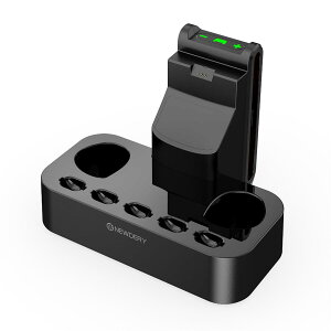 NEWDERY 2in1 Switch 2 Pro�p �[�d�� Switch 2�p Joy-con �[�d�X�^���h 5�̃Q�[���J�[�h�X���b�g �g�ѕ֗� LED���C�g�t�� �X�C�b�` 2 �W���C�R�� ���[�z���_�[ �X�C�b�` 2 �v���R�� �[�d�h�b�N USB-C�P�[�u