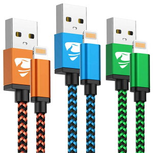 Aioneus iPhone �[�d�� �P�[�u�� 1.8m Lightning�P�[�u�� 3�{�Z�b�g ���C�g�j���O�P�[�u�� iPhone �[�d�R�[�h �A�C�t�H���[�d�P�[�u�� �A�C�z���[�d�P�[�u�� iPhone 14 13 12 XR XS Pro Max 8 7 6 plus iPhone SE