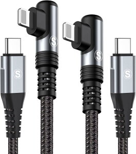 USB C iphone �[�d�P�[�u�� L���y2M+2M 2�{�Z�b�g�z�yUSB PD�Ή� �}���[�d �z typec iphone�P�[�u�� �����ϋv iPhone 14 13 12 11/Plus/pro/Pro Max XR 8 7,AirPods/MacBook�ȂǊe��Ή�-�D