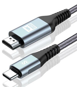 HDMI Type-C �ϊ��P�[�u�� 4M, USB C HDMI �ϊ� 4K/Thunderbolt3�Ή� �i�C�����҂� �f���o�� �g�щ�ʂ��e���r�ɉf�� �^�C�vC hdmi�P�[�u�� iPhone 17 16 15 Pro Max,MacBook Pro/iPad Pro/XPS 15/Surface Book/Galaxy S25 S24 S23 S22