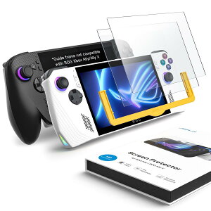 JSAUX ROG Ally X�Ή� �X�N���[���v���e�N�^�[�y2���Z�b�g�z�AUltra HD �K���X�v���e�N�^�[ 9H �d�x�����K���X�v���e�N�^�[�A�K�C�h�t���[���t���A7 �C���`�A���`�X�N���b�`�X�N���[���v���e�N�^