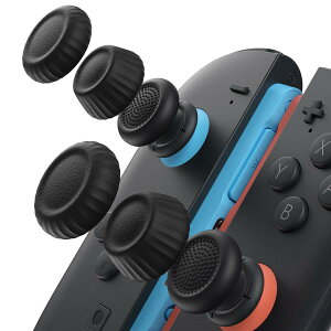 JSAUX Switch 2 �X�e�B�b�N�J�o�[�EJoyCon�Ή��E����~�߁E���K�Ȉ���S�n�E�l�ԍH�w�f�U�C���E�ϋv�������E���i�u���b�N�j�E3�g�i6�j-����~�ߋ����ŃN���X�}�X �M�t�g