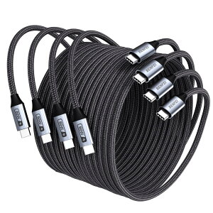 �uBENFEI USB-C�P�[�u�� 60W�����[�d 4�{�Z�b�g (1M×2+2M×2 �u���b�N) �����ϋv������������i�C�����ґg�IiPhone 16/15/Pro/Plus/Pro Max�AiPad Mini�AMacBook�AGalaxy S23�Ȃ�USB-C�Ή��@��ɍœK�B�[�d�ƃf�[�^�]