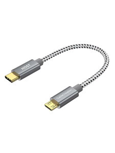 USB C to Micro USB OTG�P�[�u��, CableCreation USB 2.0 Type C to Micro USB �[�d&�f�[�^�]���P�[�u�� 480Mbps Galaxy S8/S8 Plus/S9�AGoogle Pixel 2 XL & ���̑���Android �f�o�C�X�ɑΉ� �X�y�[�X�O���[ 0.2m