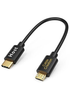 Type USB C to Micro USB, CableCreation USB 2.0 C to Micro USB �[�d&�f�[�^�]���P�[�u�� Galaxy S8/S8 Plus�AGoogle Pixel 2 XL & ���̑��̃A���h���C�h�f�o�C�X�ɑΉ� �u���b�N 0.2m