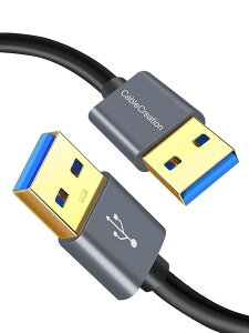 USB 3.0�P�[�u��, CableCreation USB 3.0 A (�I�X) - (�I�X) USB to USB�P�[�u�� HDD�G���N���[�W���A�J�����A�菑���{�[�h�A���W�G�[�^�[�ȂǑΉ� �X�y�[�X�O���[ 1m