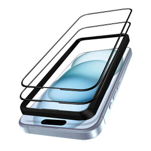 DXFAU�y2������z iPhone 15 plus/iPhone 16 plus �����K���X�t�B���� 6.7�C���` �t���S�ʕی�t�B���� �w��t���h�~ �C�A�h�~ ��U�h�~ �����ߗ� �K�C�h�g�t�� �\��t���͊ȒP�i �A�C�t�H��15 plus / �A