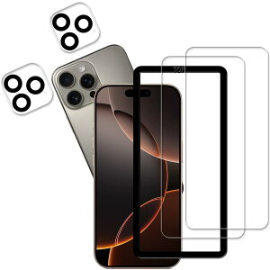 KPNS iphone 16 pro max �K���X�t�B�����y2+2���Z�b�g�z�K�C�h�g�t�� ���{�f�ސ� �����K���X iPhone16 Pro Max �p �K���X�t�B���� ��phone16promax �J�����t�B���� �J�o�[ �A�C�t�H��16�v���}�b�N�X �ی�t�B
