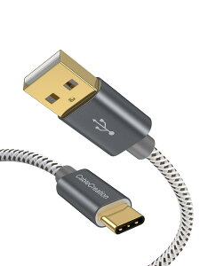 USB C�P�[�u���C CableCreation Type C�iUSB-C�jto USB A�P�[�u�� ���ϋv�ґg�f�U�C���y56K���W�X�^�����ziPhone 15/iPhone15Pro Max/Nexus 5X / 6P / �VMacBook 12�C���`�ȂǑΉ� �O���[ 1.2m