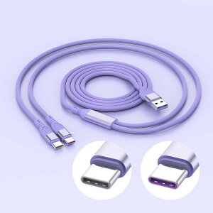 YFFSFDC USB Type C �[�d �P�[�u�� 1.5M USB A to C + C ��� 2�䓯���[�d�\ PD�}���[�d 66W/5A �f�[�^�]�� Y�� ���܂�ɂ��� �ϖ��Ր� iphone15/Samsung Galaxy S22 A51 A11/Note 20 10 9/PS5/Sony Xperia/LG/Fujitsu/Huawei/LG/HTC�^